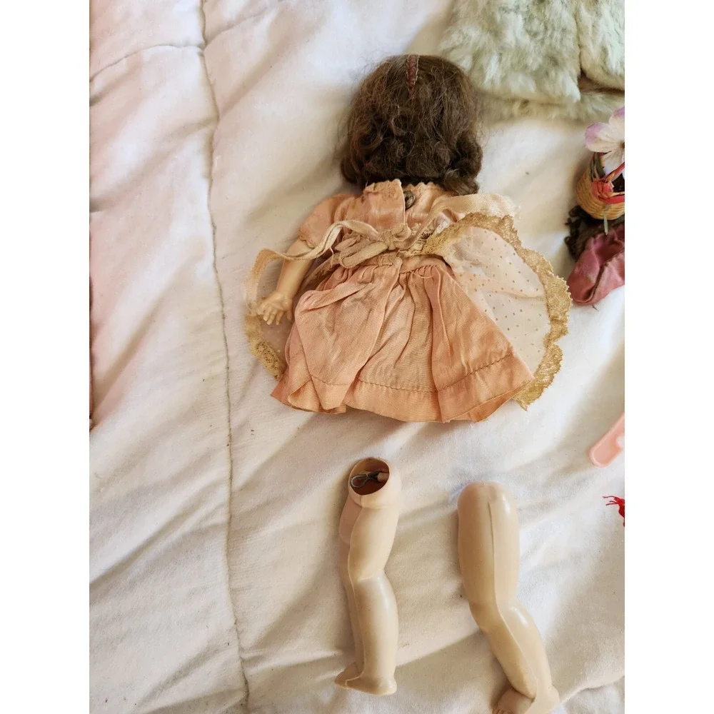 2 1950's Vintage Madame Alexander Dolls Lot, Ginny Wardrobe, Clothes,‎ Accessory